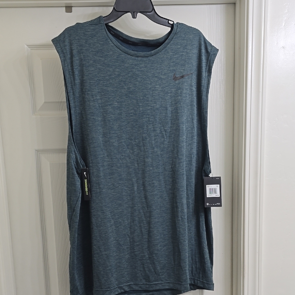 Nike Blue Athletic Tank Top Moisture-Wicking